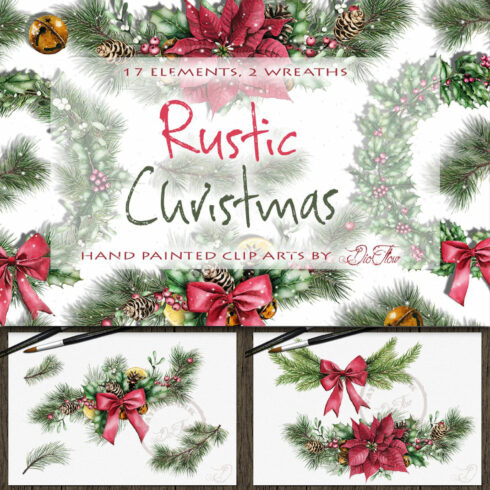 Rustic Christmas Watercolor Clip Art – MasterBundles