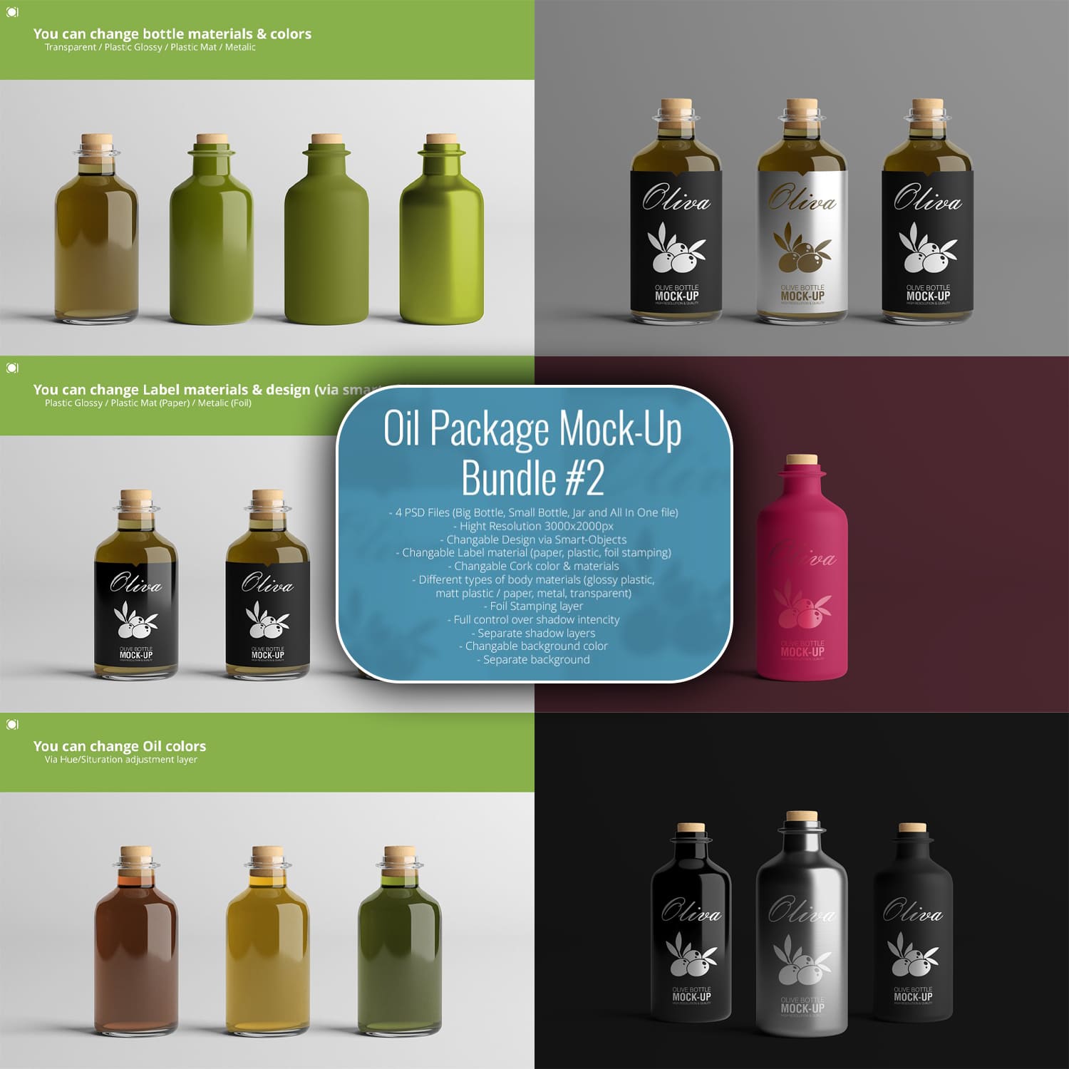 [-33%] Oil Package Mock-Up Bundle #2.