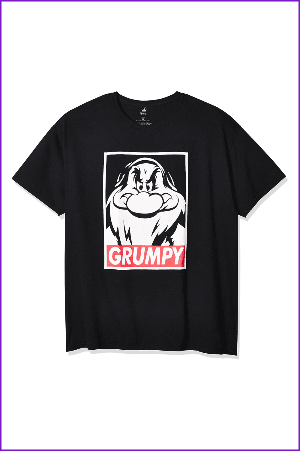 Disney Men’s Snow White and Seven Dwarfs Grumpy Graphic T-Shirt.