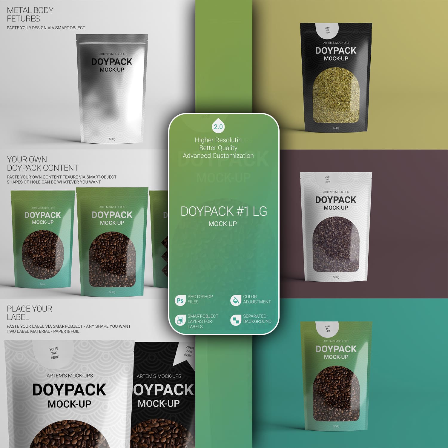 Doypack Pouch Mockup cover.