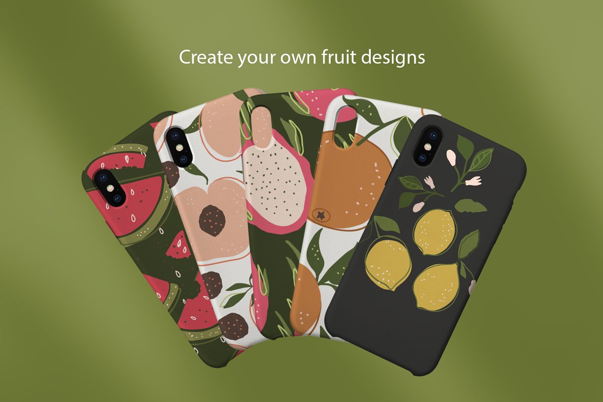 Create your own fruit designs.