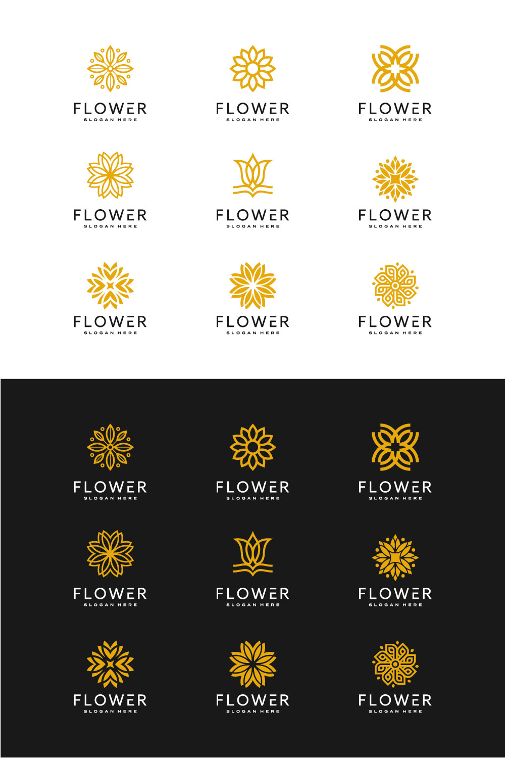 Flower Logo Vector Design pinterest.