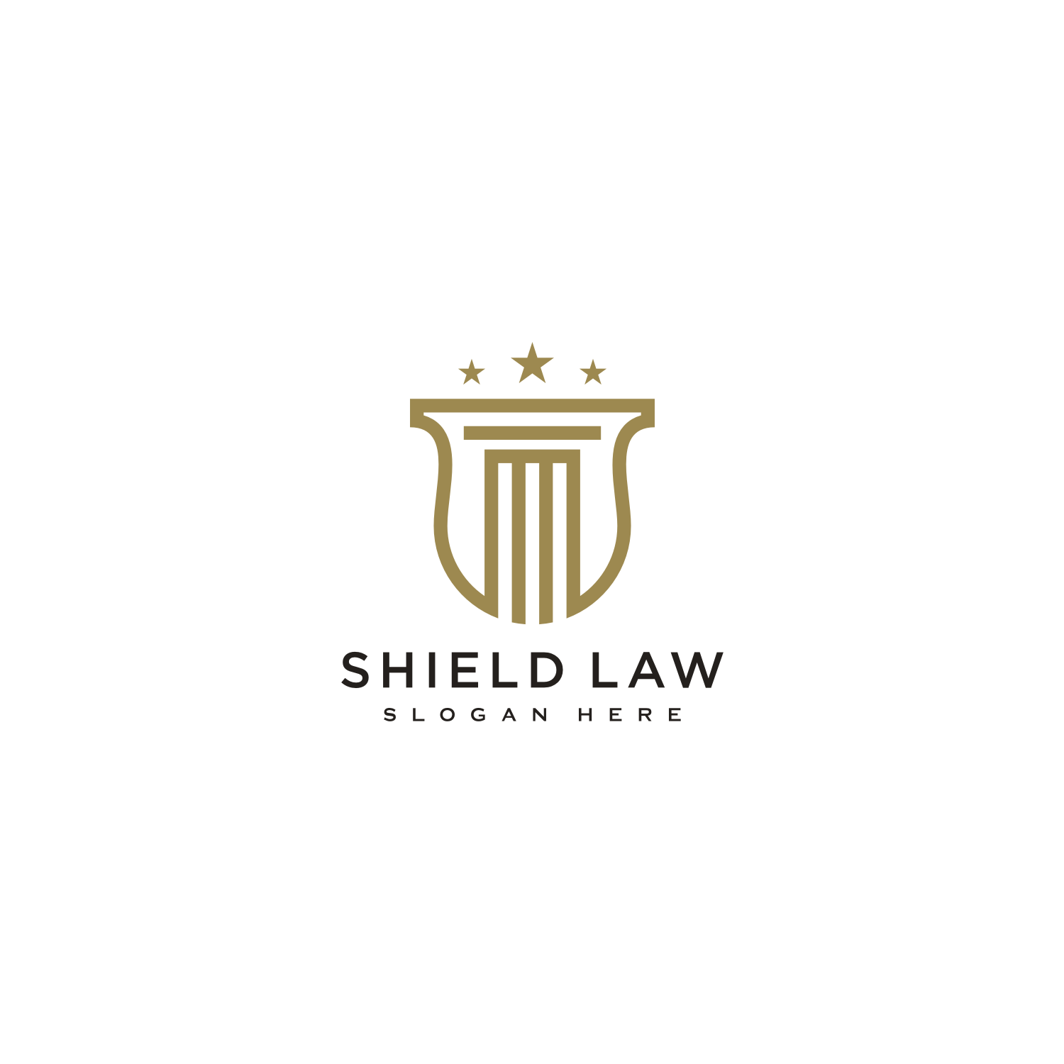 Law Firm and Shield Logo Design Vector cover image.