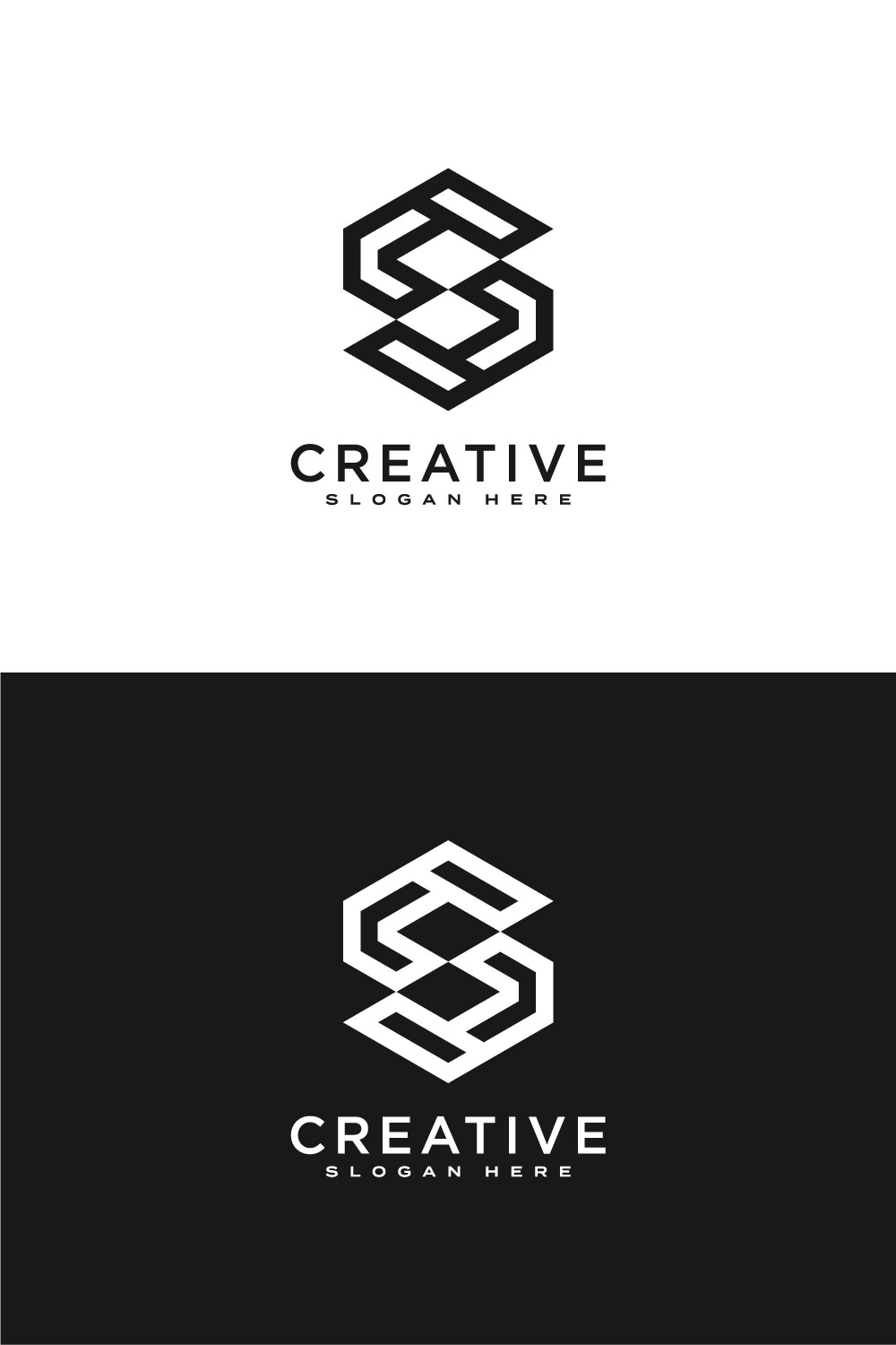 Letter S logo Vector Design Line Style pinterest.