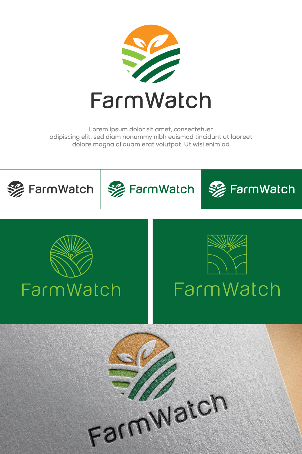 3 Farm Logos Design pinterest image.