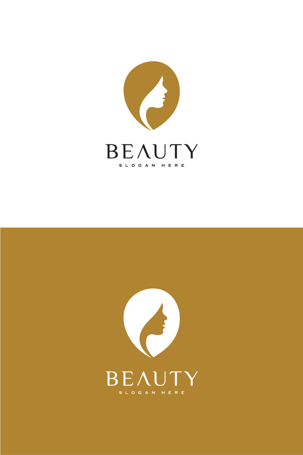 Beauty Woman Hairstyle Logo Design pinterest.