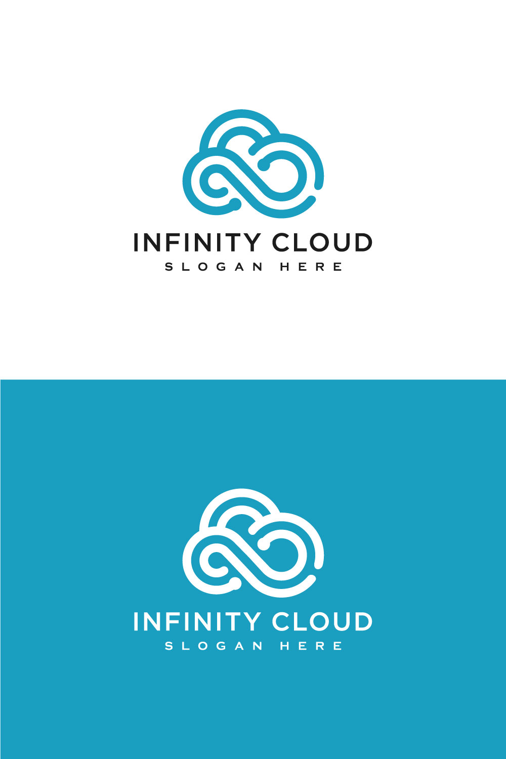 Infinity Cloud Logo Design Vector pinterst.