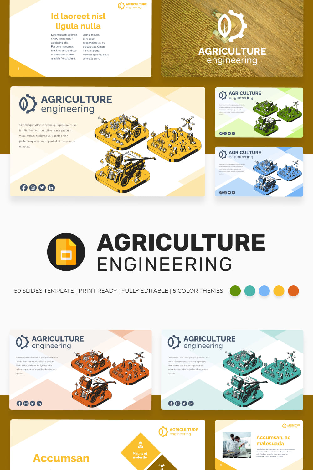 Cool yellow agriculture template.
