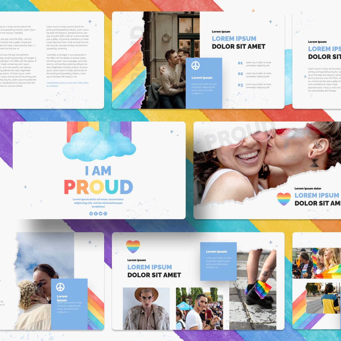 I'm Proud LGBTQ PowerPoint Template cover.