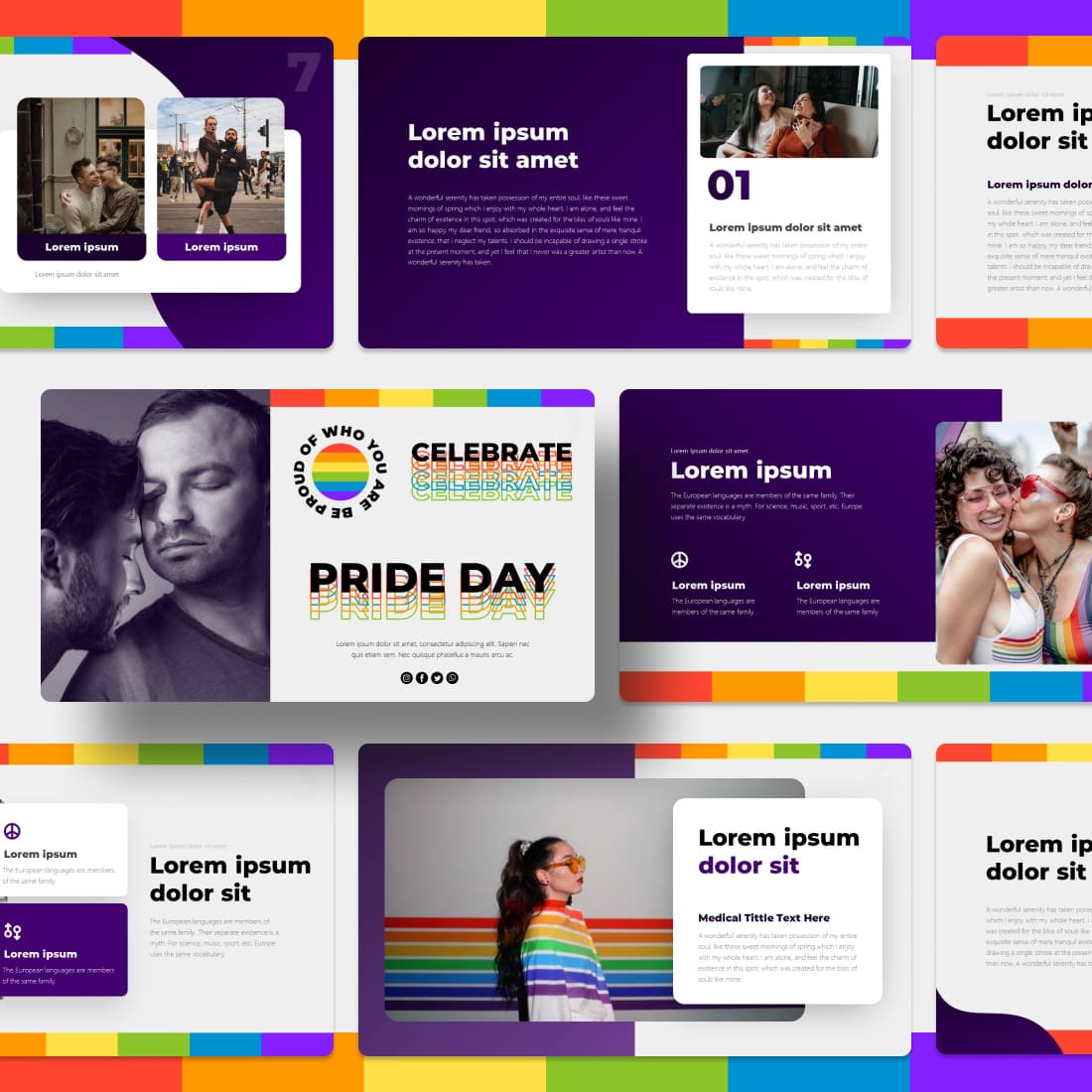 Pride Day Keynote Template cover.
