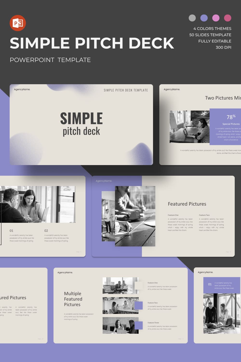 3 simplepitchdeck powerpoint template 1000h1500
