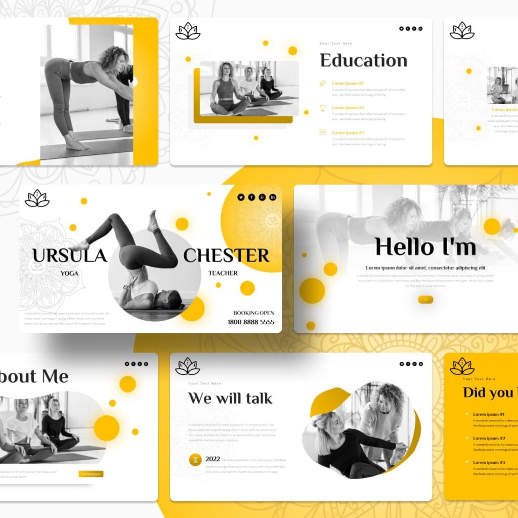 Yoga Teacher Google Slides Theme – MasterBundles