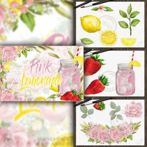 Pink Lemonade Clip Art.