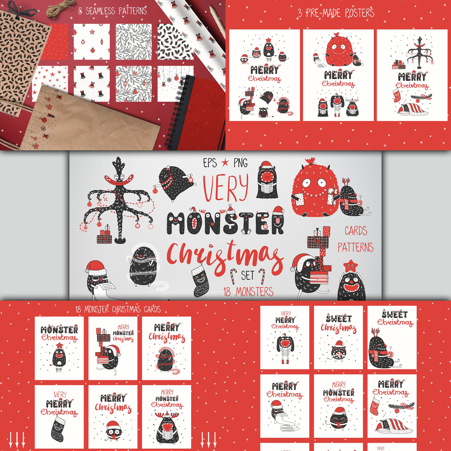 Very Monster Christmas Vector Art cover.