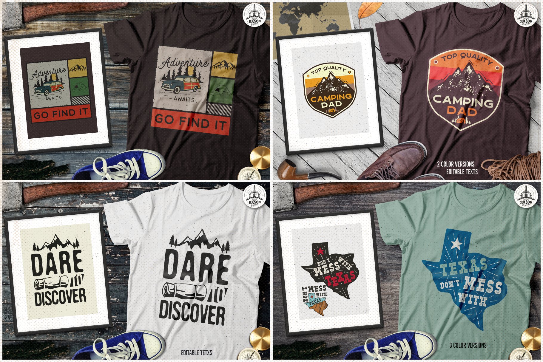 Cool t-shirts for adventures.