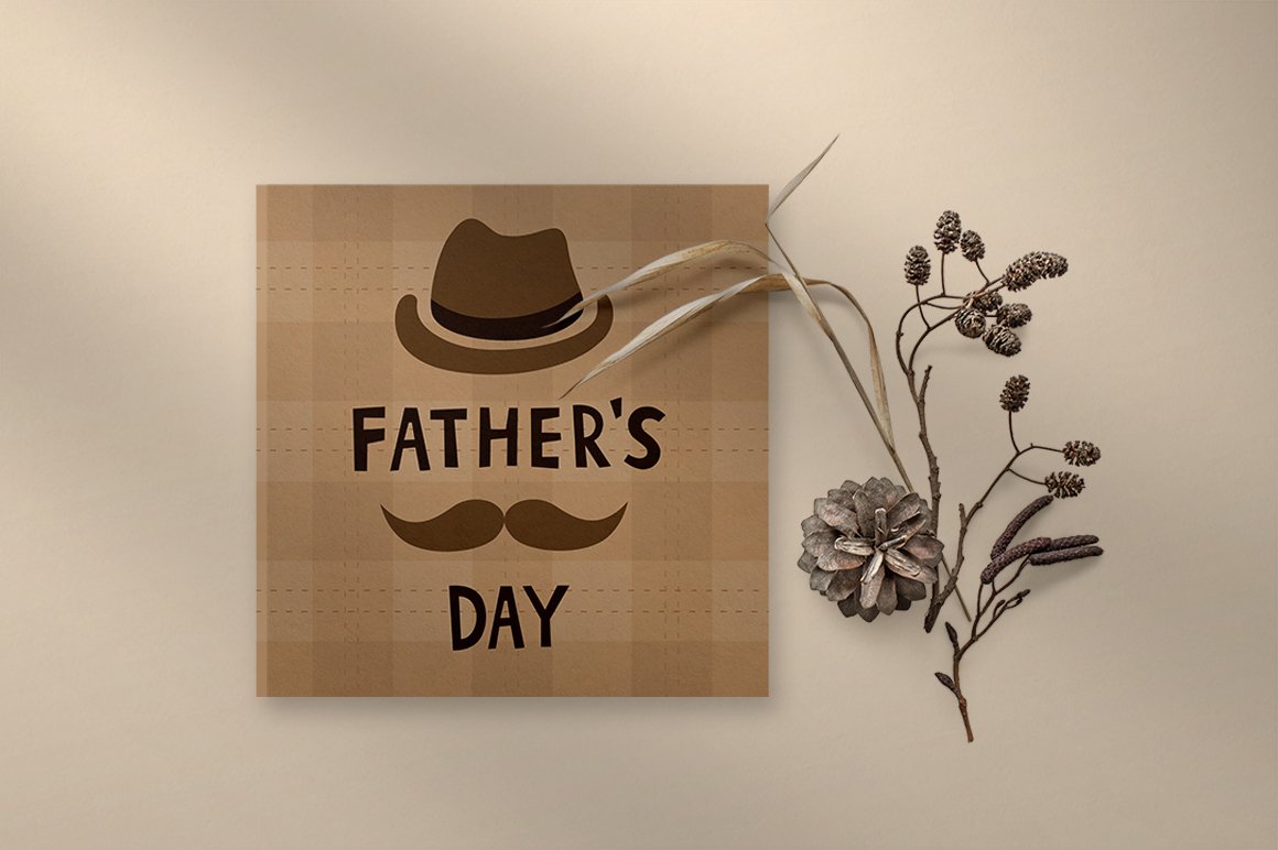 Wooden background with father's day lettering.