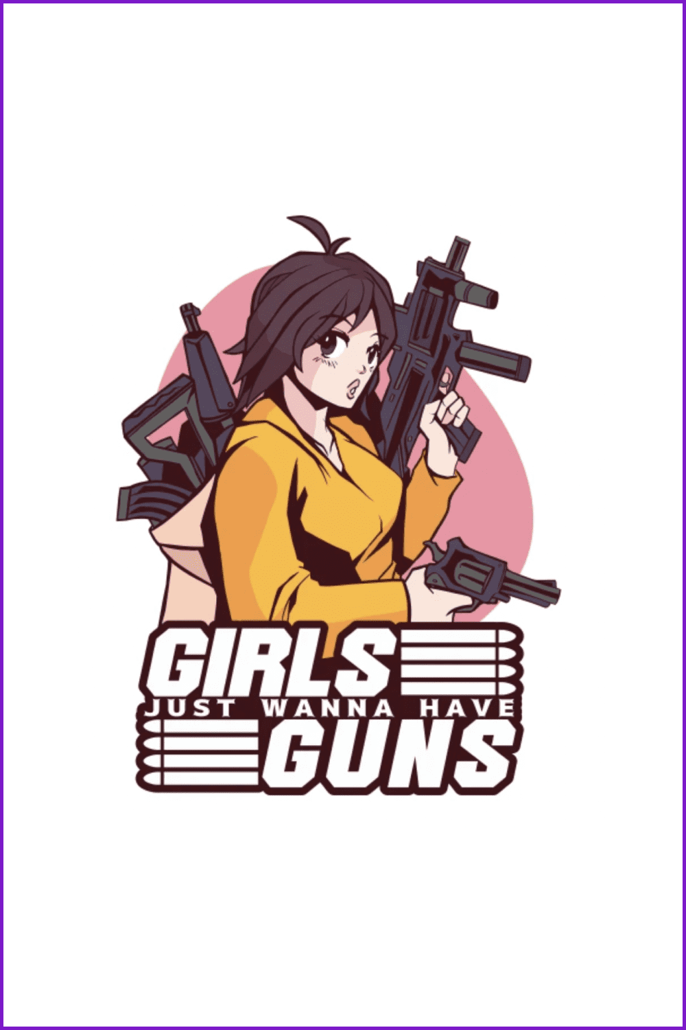 Girl With Guns Anime T-Shirt.