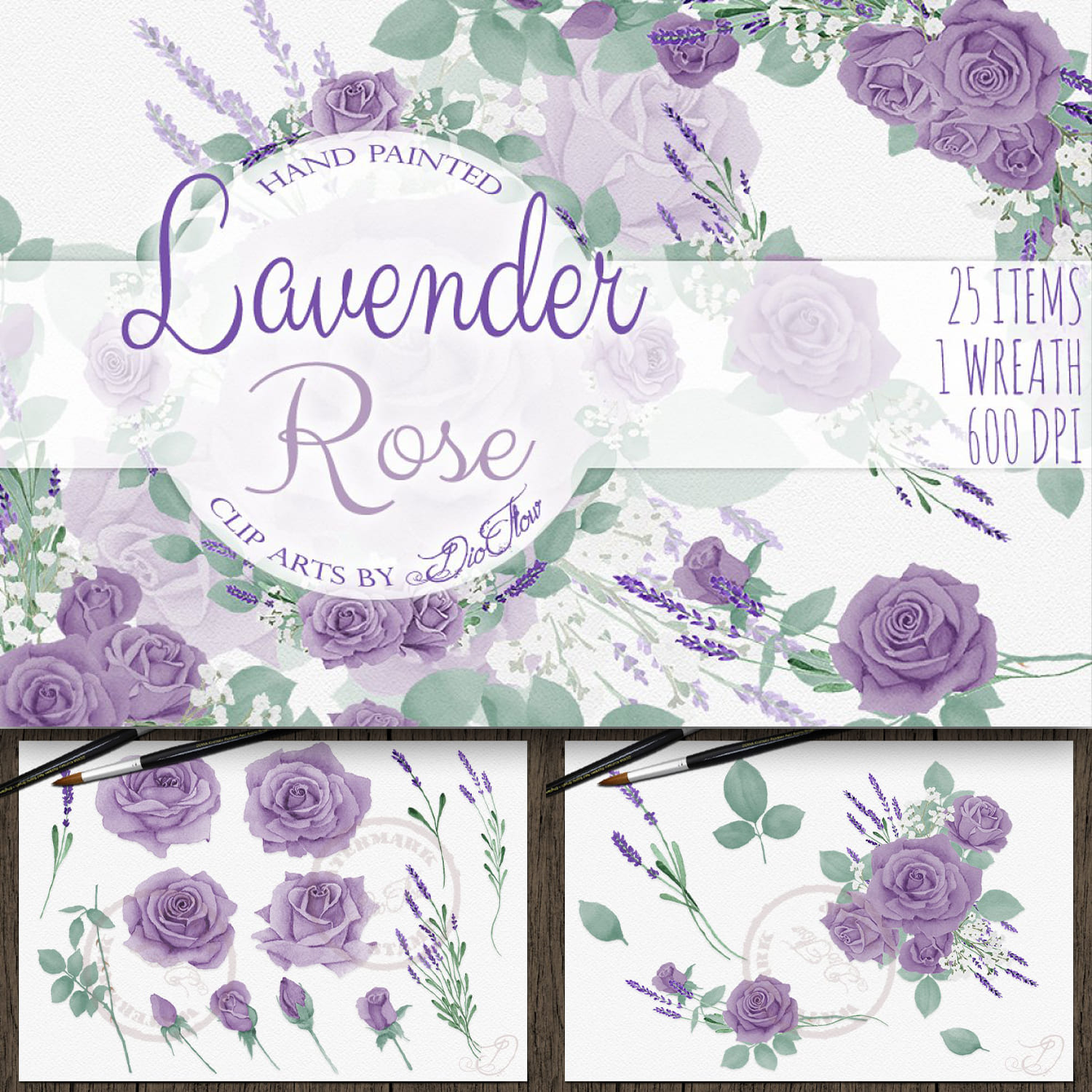 Lavender Rose Illustration cover.