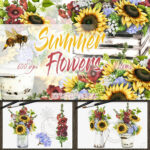 Summer Flowers Illustration.