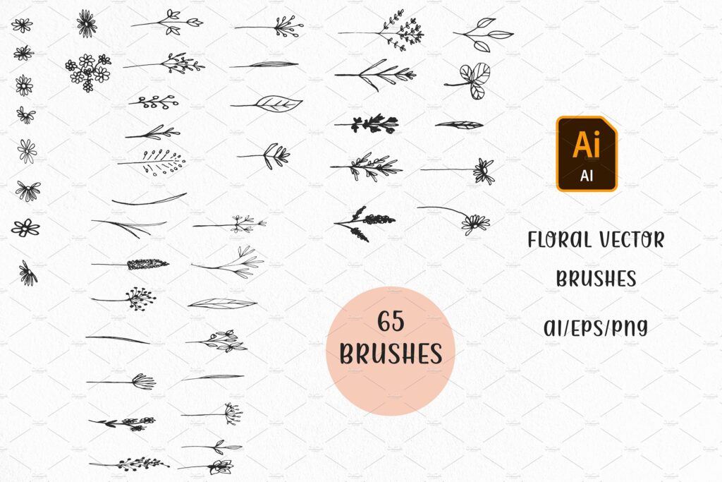 Adobe Illustrator Doodle Brushes MasterBundles