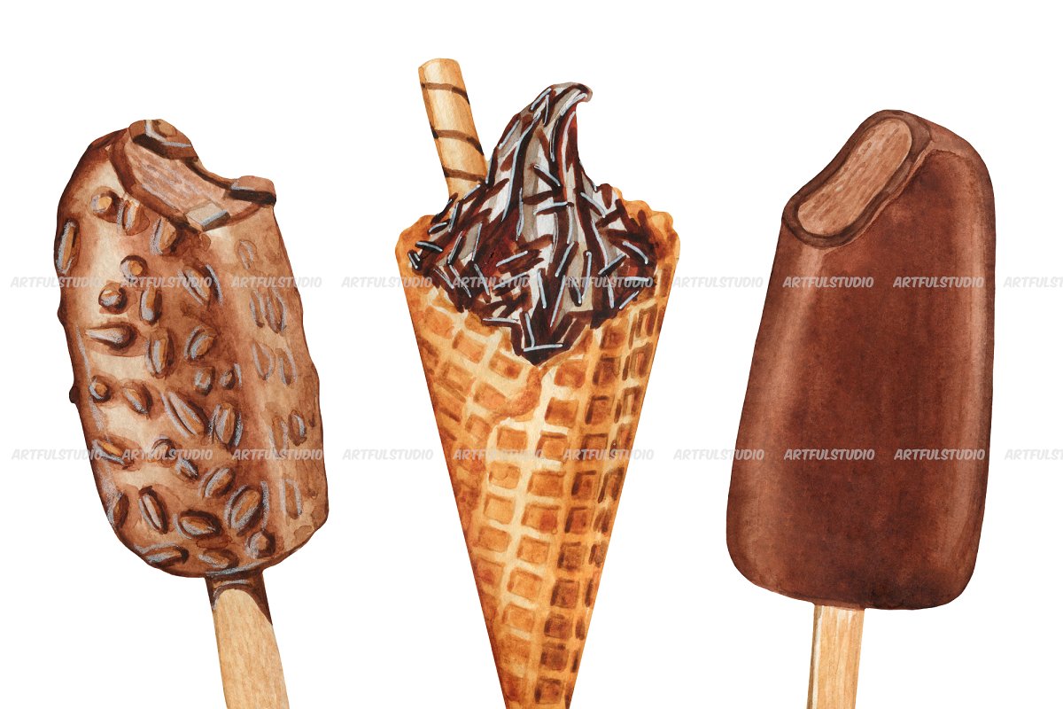 This is amazing pack with ice cream illustrations.
