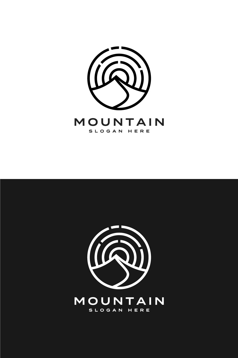 Mountain Logo Vector Design template AI pinterest.