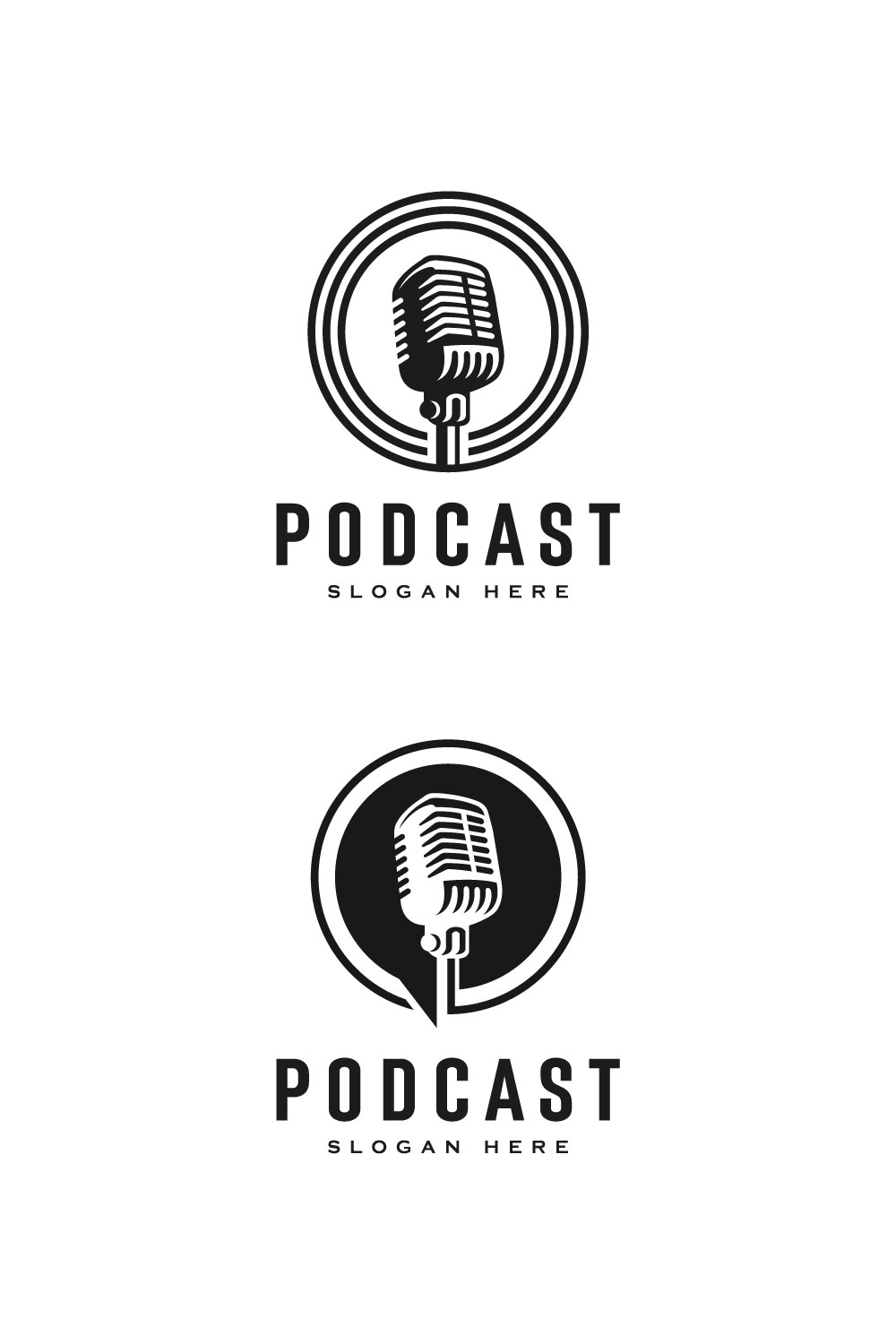 Mix Podcast Icon Logo Vector Design pinterest.