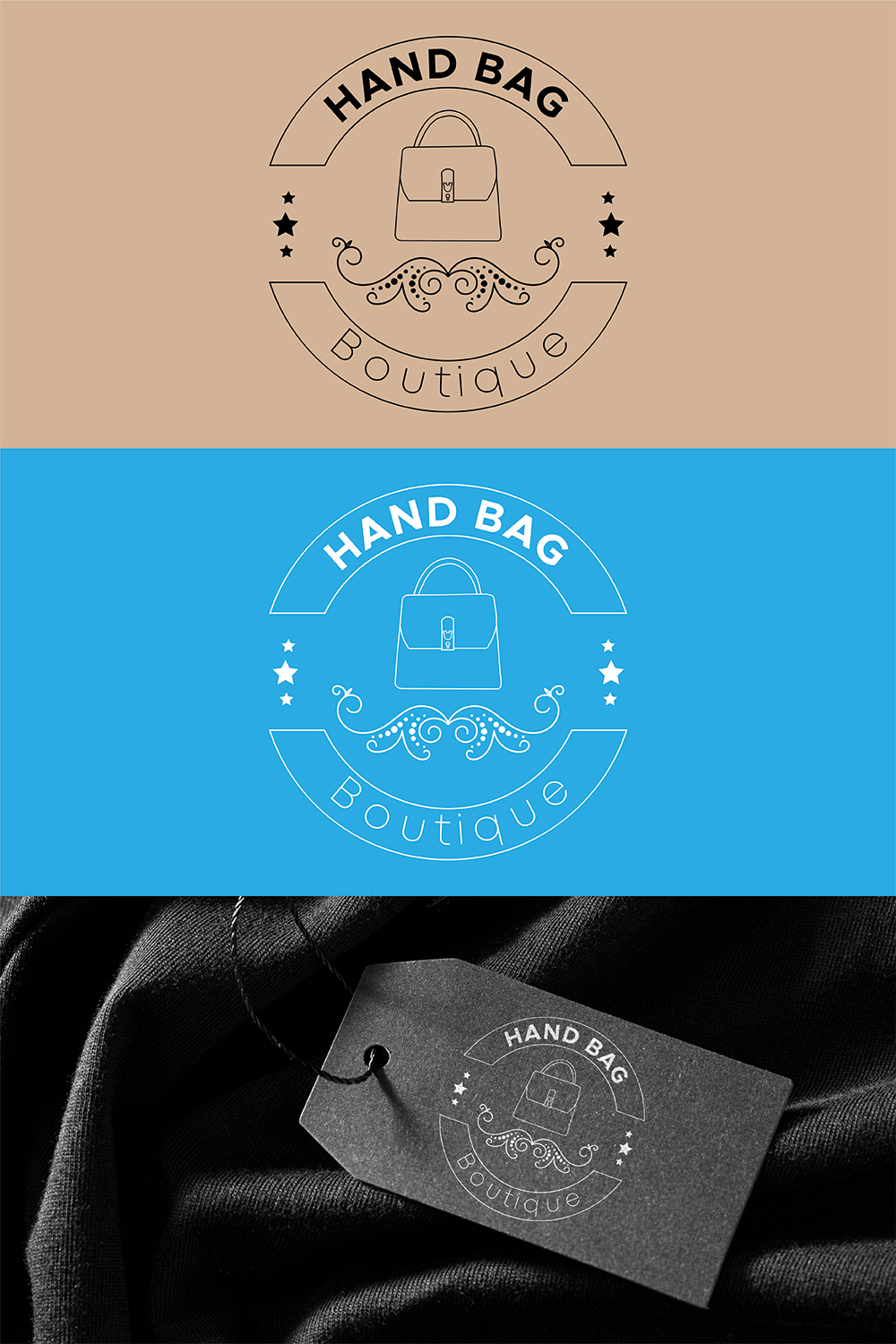 Hand Bag Boutique Logo Pinterest Image.