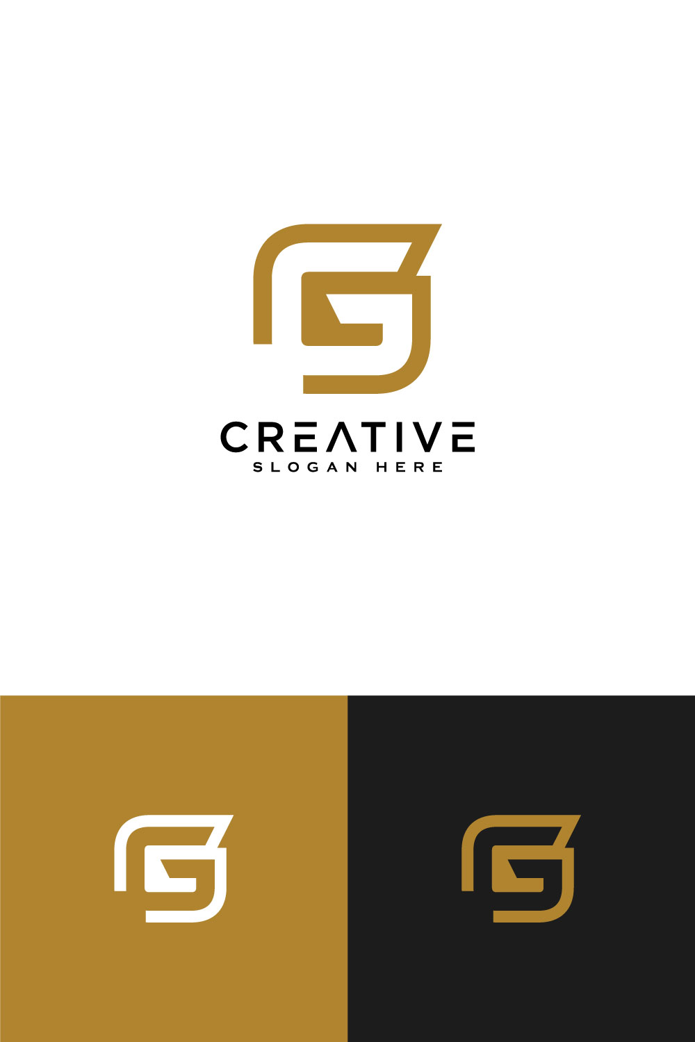 Initial Letter G Logo Vector Design pinteerst image.