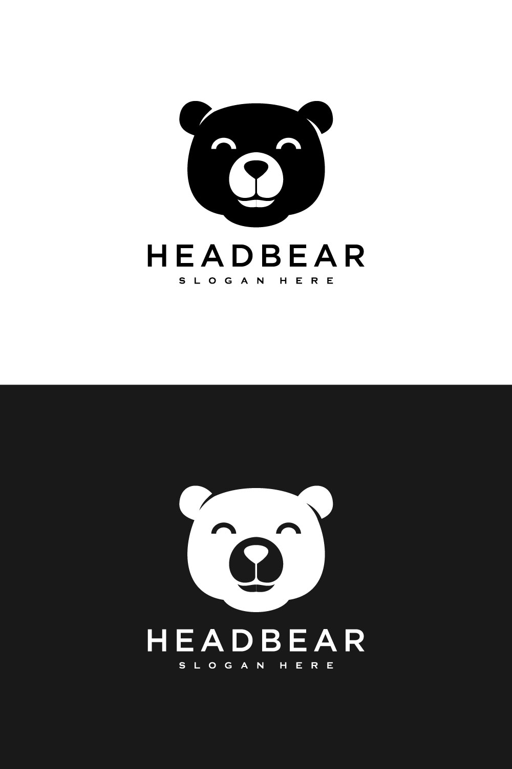 Head Bear Logo Vector Design pinterest