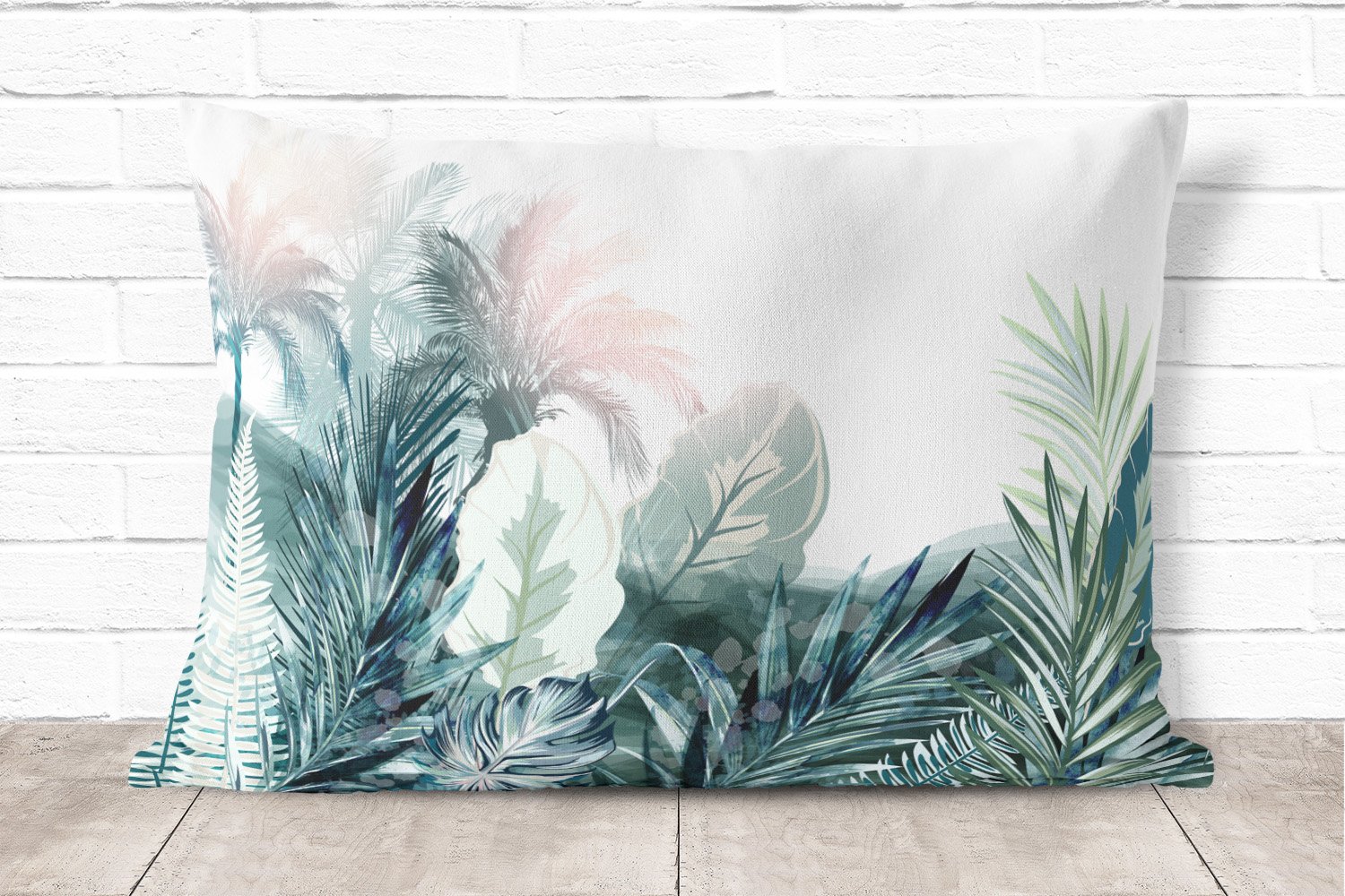 Big pillow with a palm.