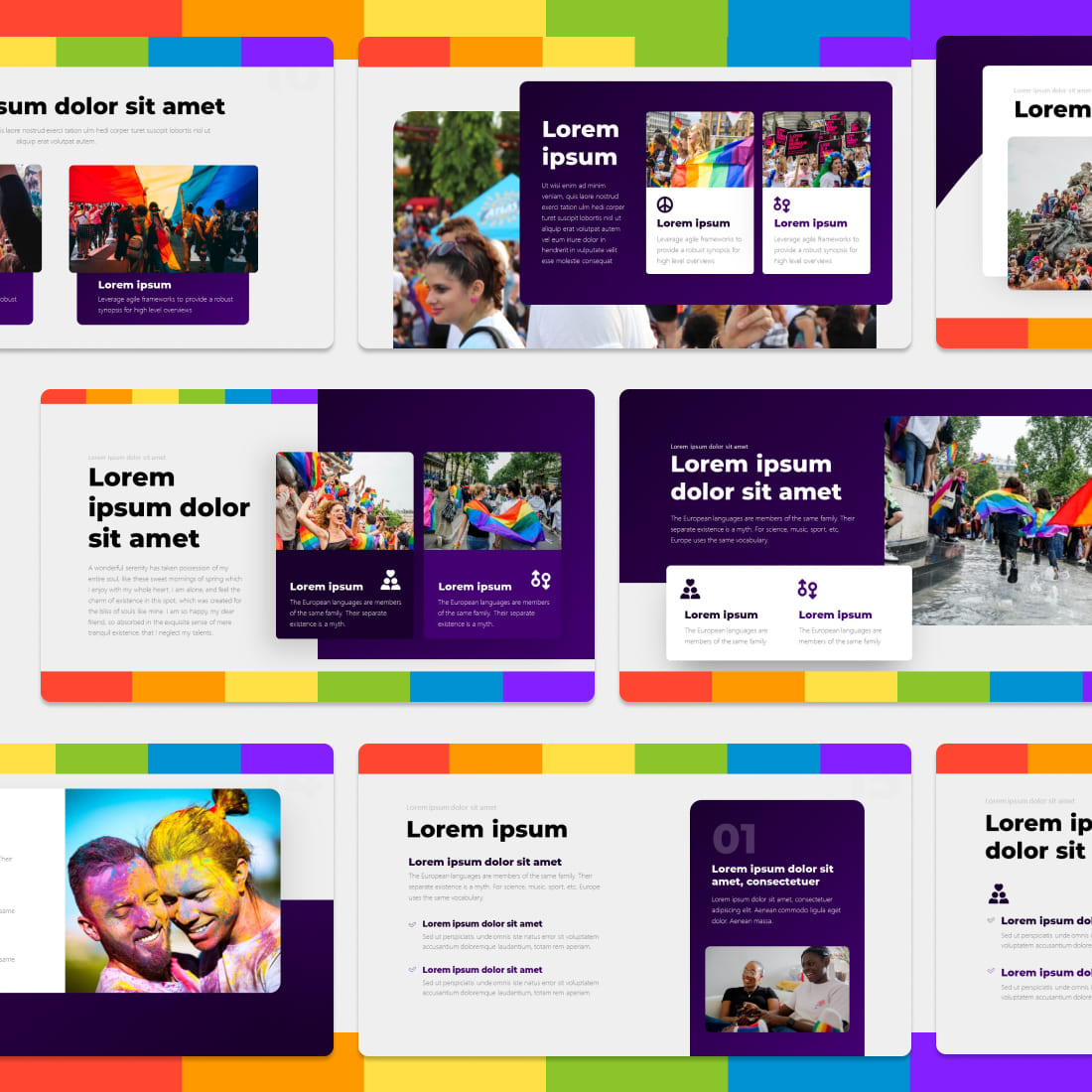 Pride Day Presentation Template cover.