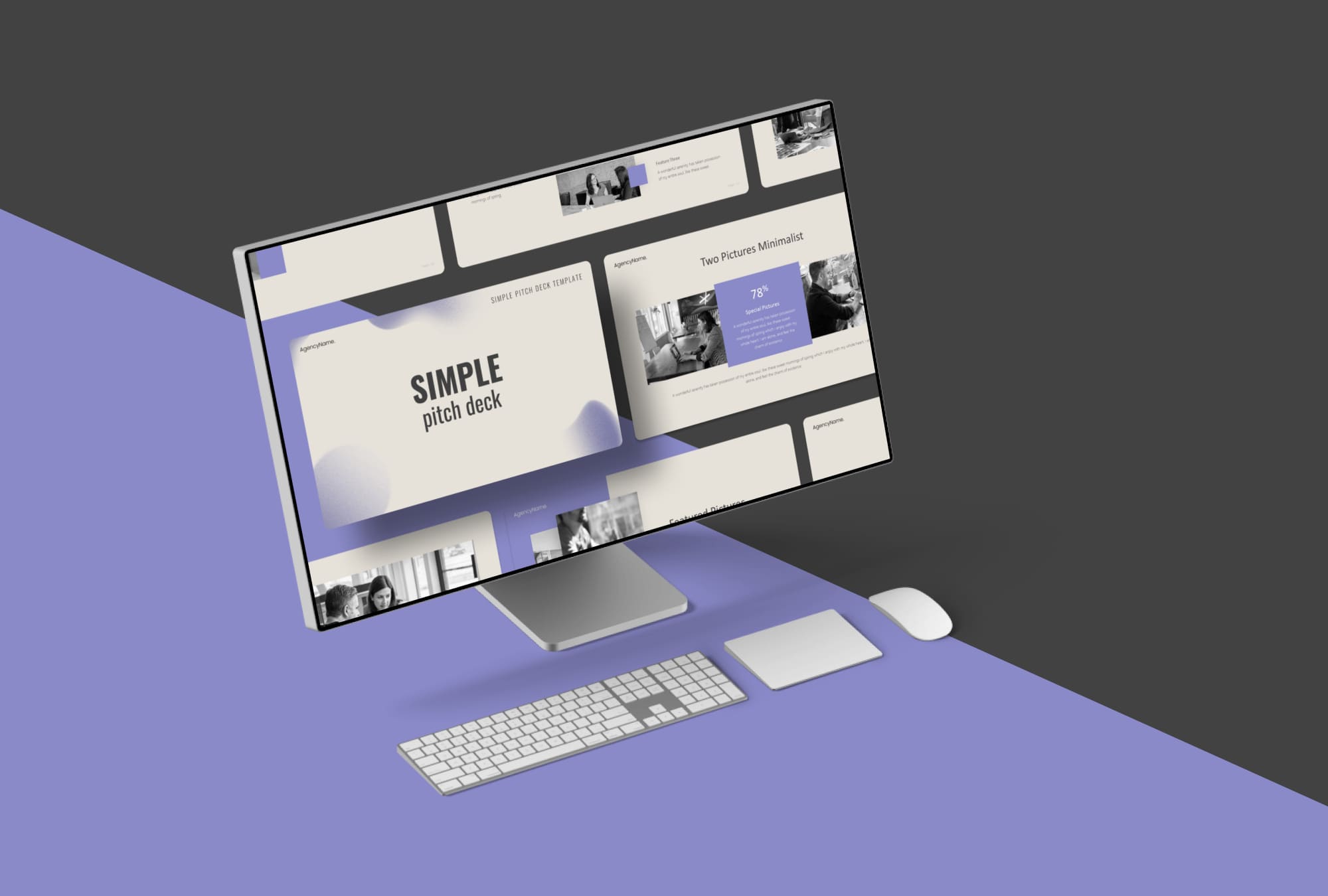Simple Pitch Deck Presentation Template - desktop.