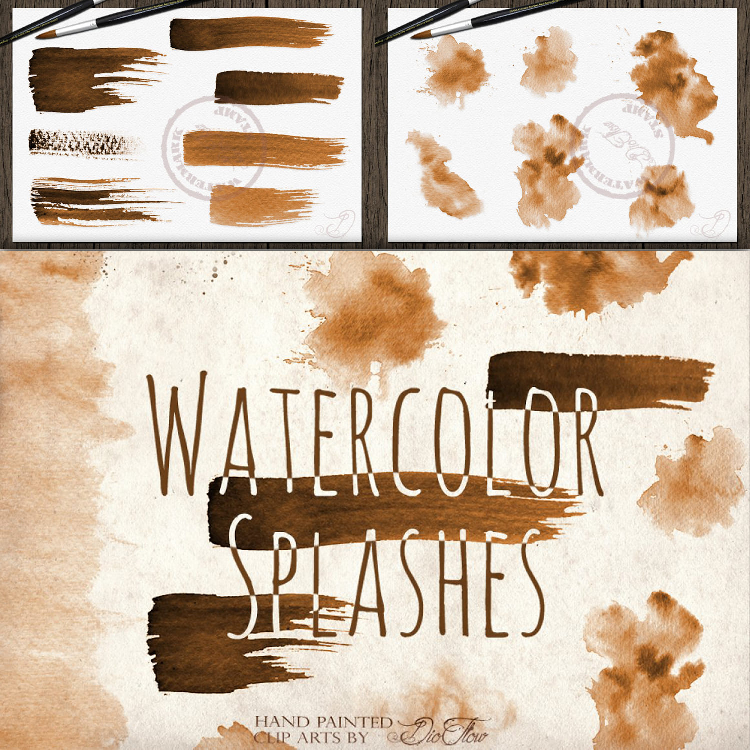 Watercolor Splashes Illustration cover.