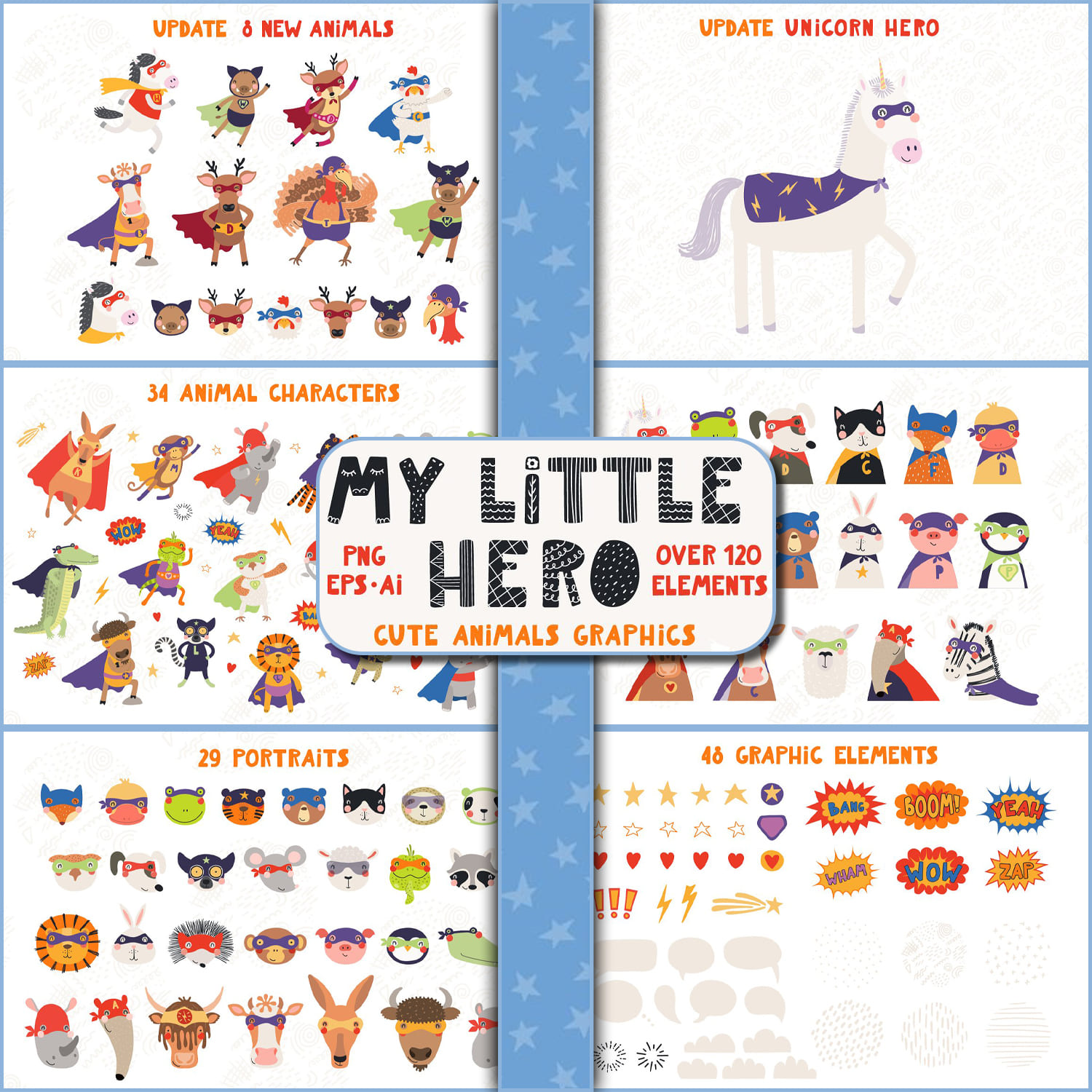 My Little Hero, Cute Animal Graphics cover.