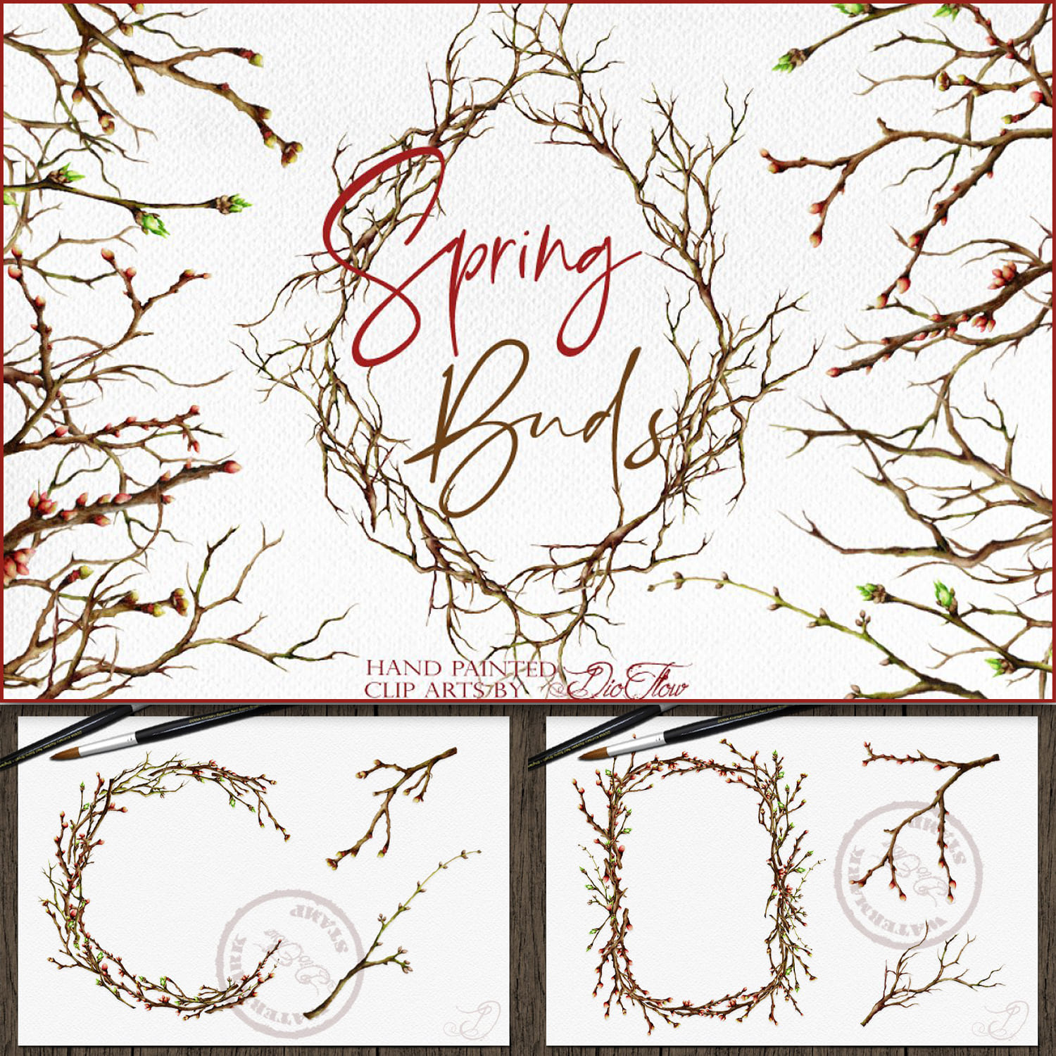 Spring Buds Illustration cover.