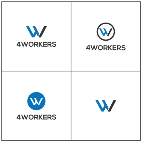 4 W Letter Logo Design cover image.