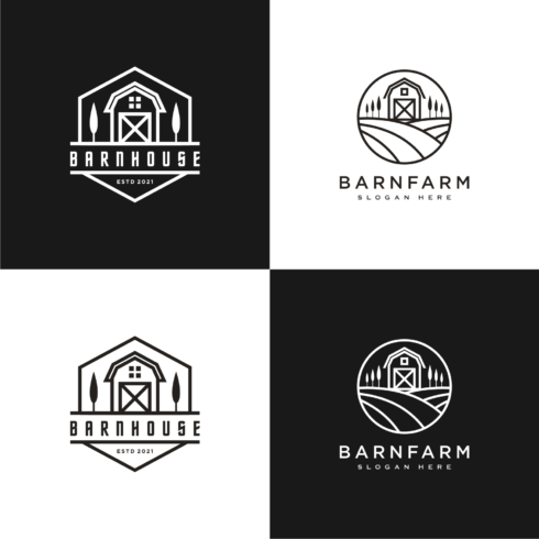 Set of Home Farm Logo Vector Design cover image.