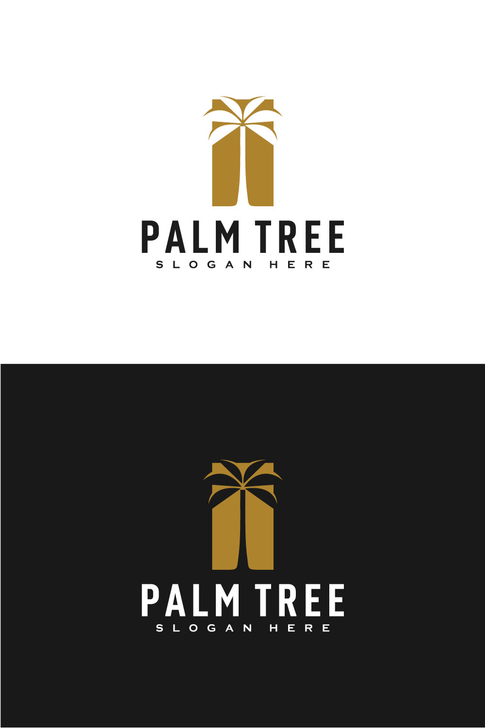 Palm Tree Logo Vector Design Template pinterest image.