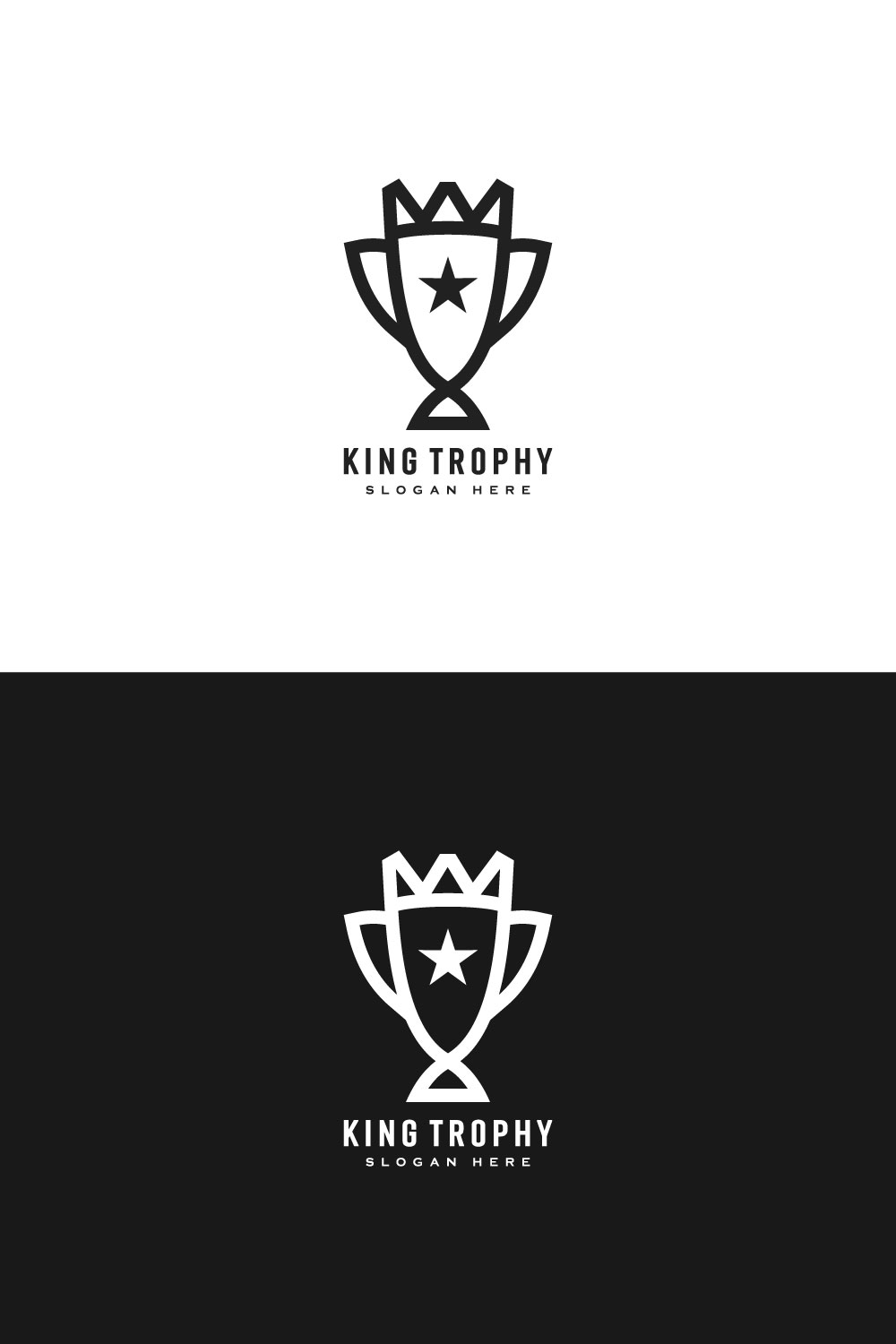 Trophy King Logo Vector Design pinterest.