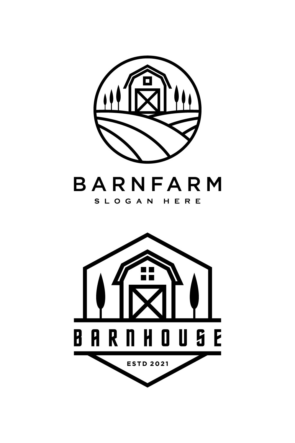 Set of Home Farm Logo Vector Design pinterest.