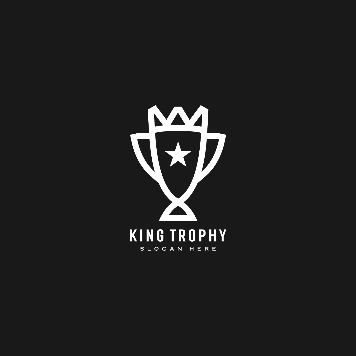 Trophy King Logo Vector Design