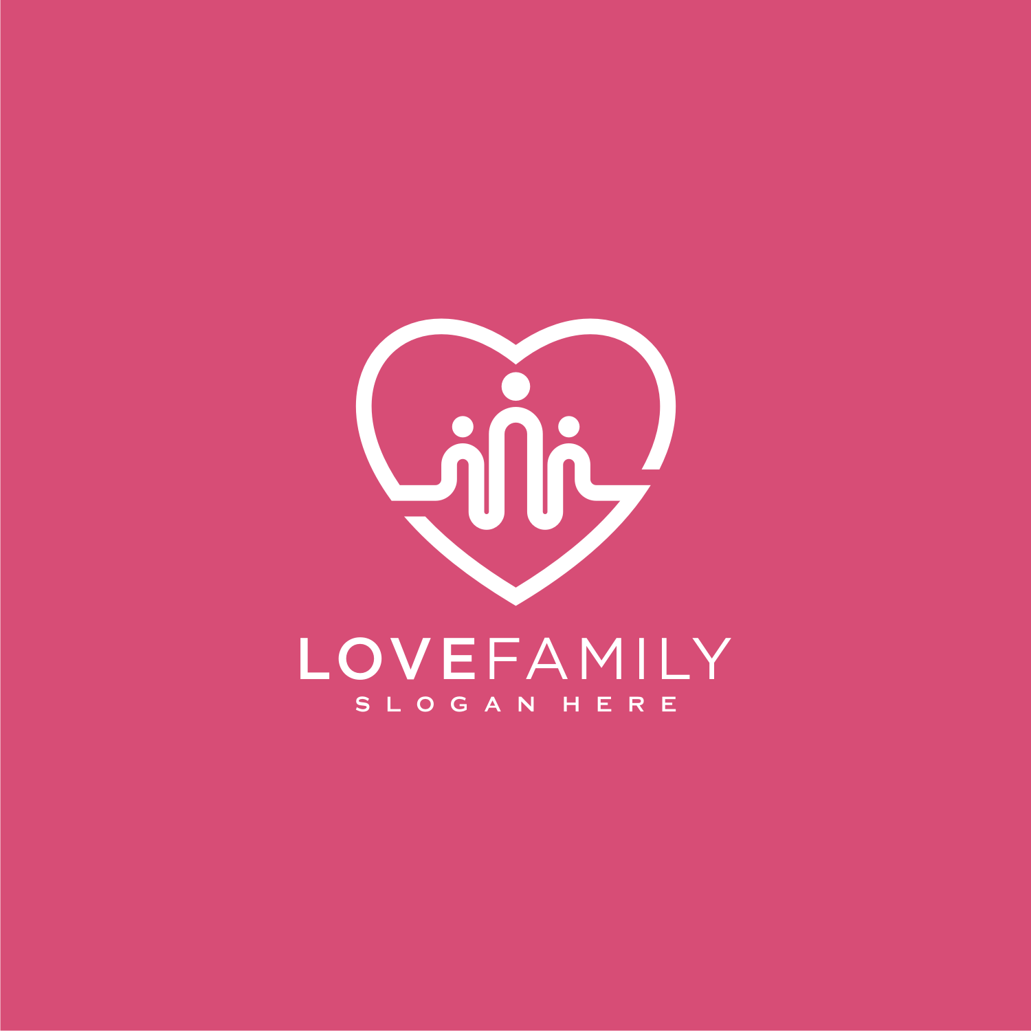 Love Family Logo Vector Design Line Style previews.