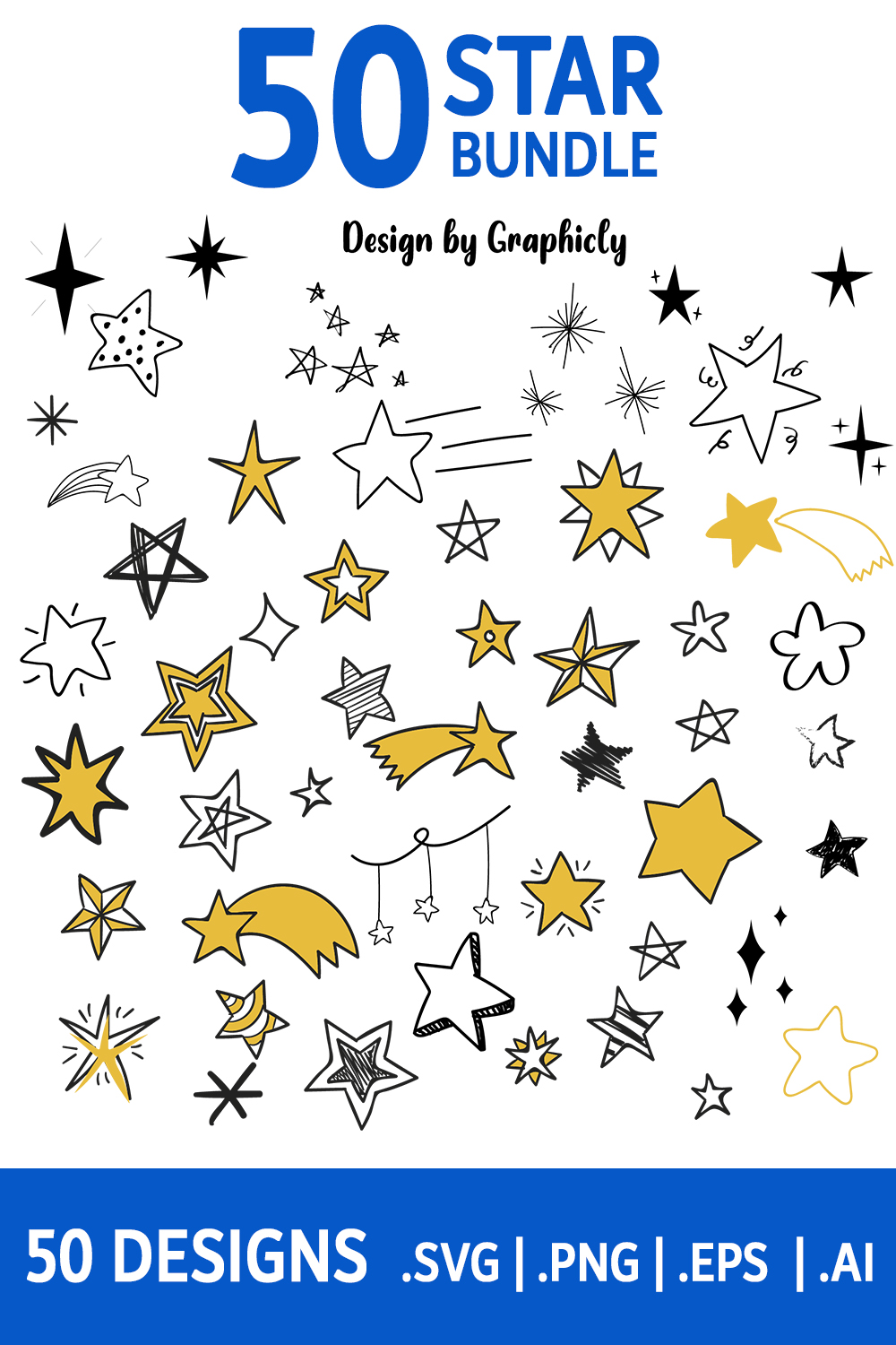 50 stars bundle pin graphilcy design copy
