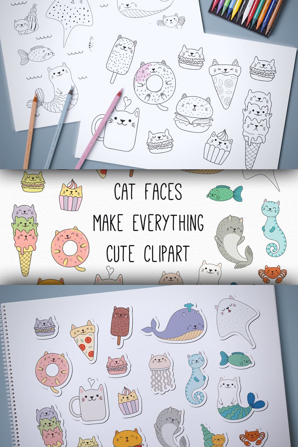 5123431 cat faces make everything cute art pinterest 1000 1500