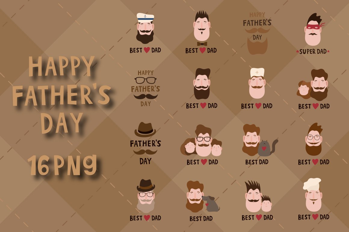 Happy fathers dad collection.