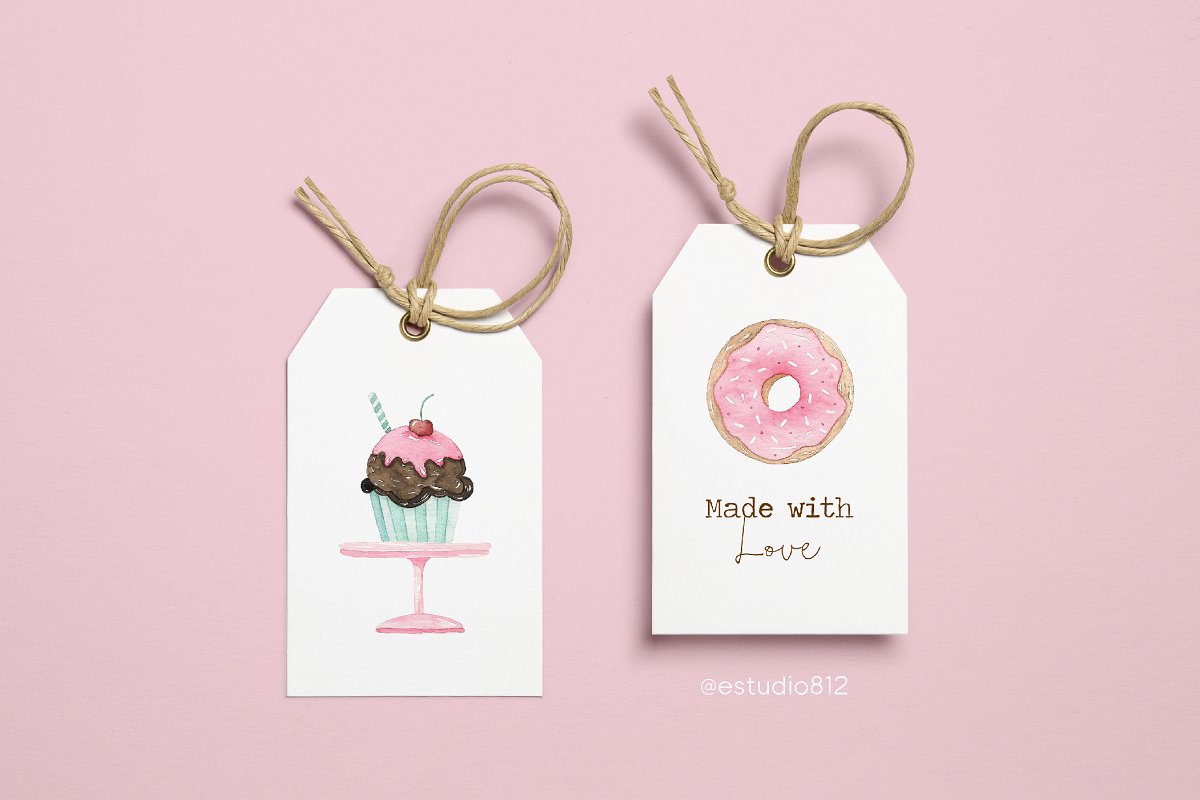 Brand cards with sweets.