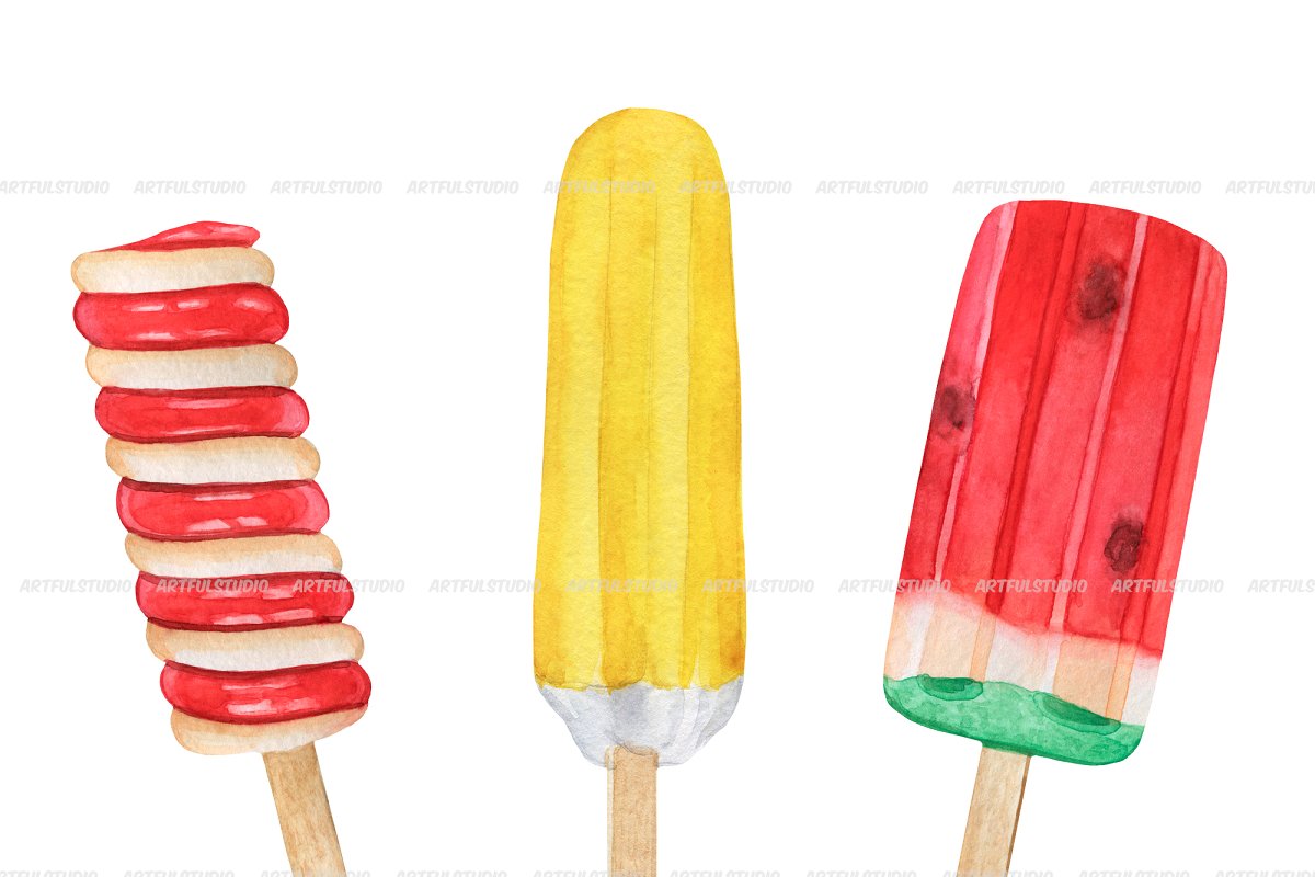 Colorful ice cream.