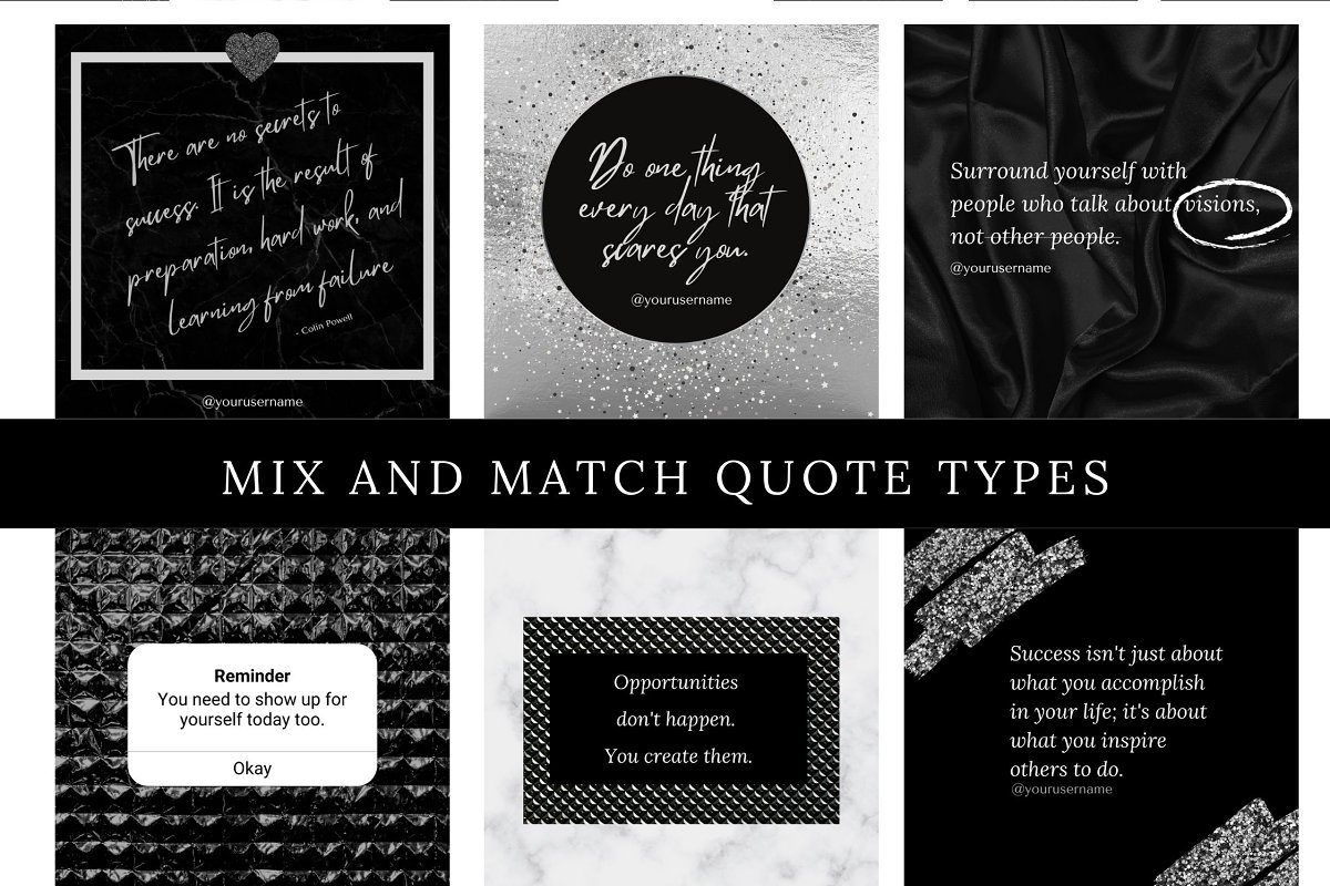 Mix and match quote types.