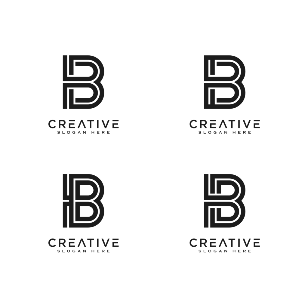 initials letter b logo vector design - MasterBundles